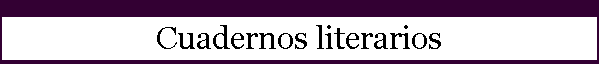 Cuadernos literarios